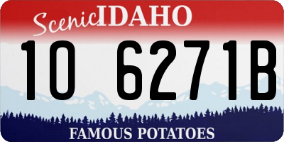 ID license plate 1O6271B