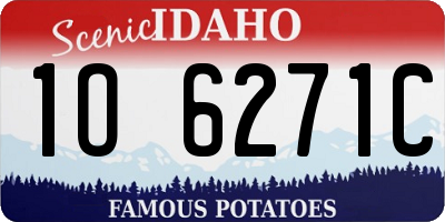 ID license plate 1O6271C