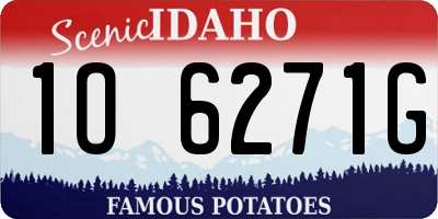 ID license plate 1O6271G