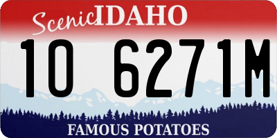 ID license plate 1O6271M