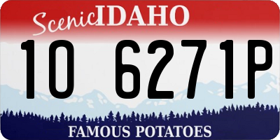 ID license plate 1O6271P
