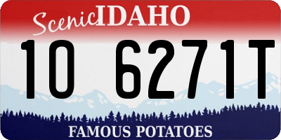 ID license plate 1O6271T