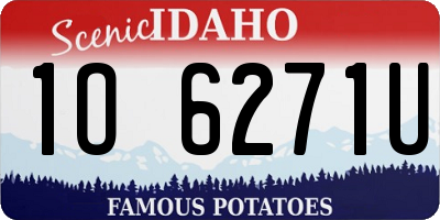 ID license plate 1O6271U