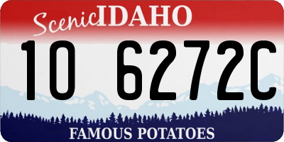 ID license plate 1O6272C