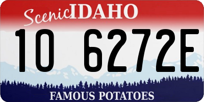 ID license plate 1O6272E