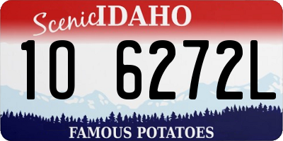 ID license plate 1O6272L