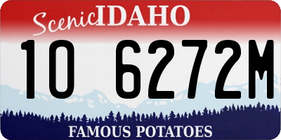 ID license plate 1O6272M