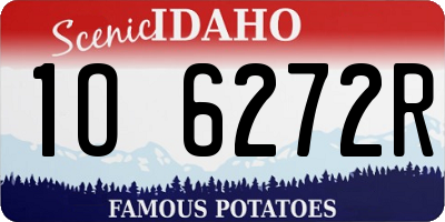 ID license plate 1O6272R