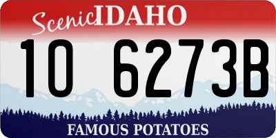 ID license plate 1O6273B