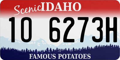 ID license plate 1O6273H