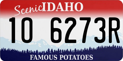 ID license plate 1O6273R