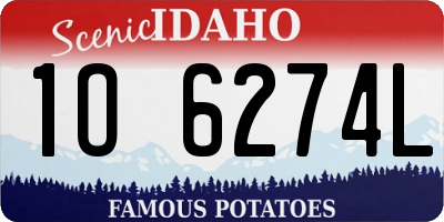 ID license plate 1O6274L