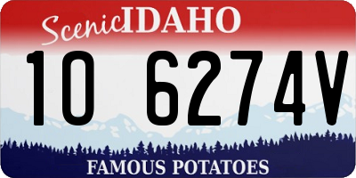 ID license plate 1O6274V
