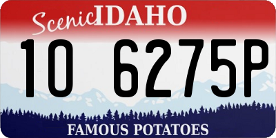 ID license plate 1O6275P