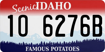 ID license plate 1O6276B