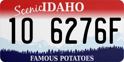 ID license plate 1O6276F