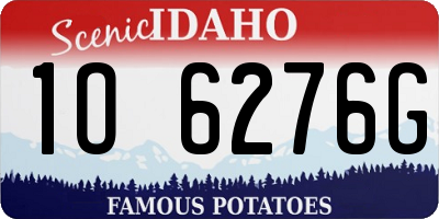 ID license plate 1O6276G