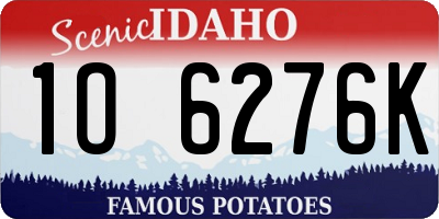 ID license plate 1O6276K