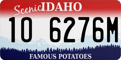 ID license plate 1O6276M