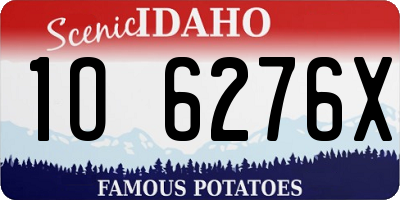 ID license plate 1O6276X