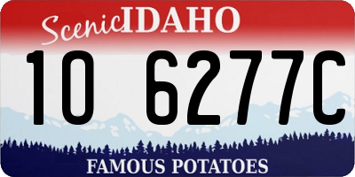 ID license plate 1O6277C