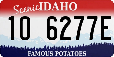 ID license plate 1O6277E