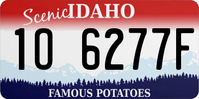 ID license plate 1O6277F