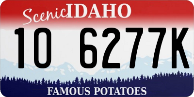 ID license plate 1O6277K