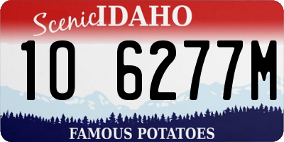 ID license plate 1O6277M