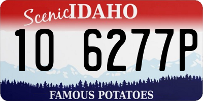 ID license plate 1O6277P