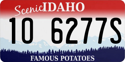 ID license plate 1O6277S