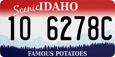 ID license plate 1O6278C