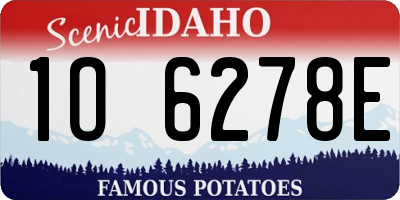 ID license plate 1O6278E