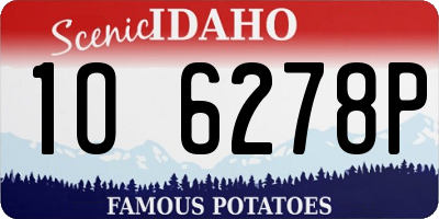 ID license plate 1O6278P