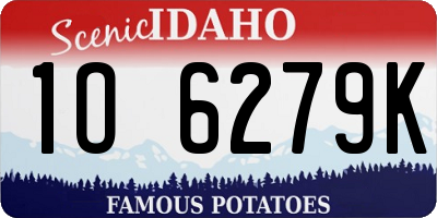 ID license plate 1O6279K