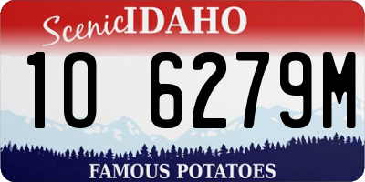 ID license plate 1O6279M