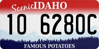 ID license plate 1O6280C