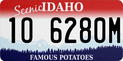 ID license plate 1O6280M