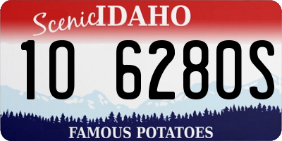 ID license plate 1O6280S