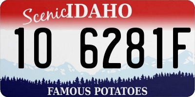 ID license plate 1O6281F