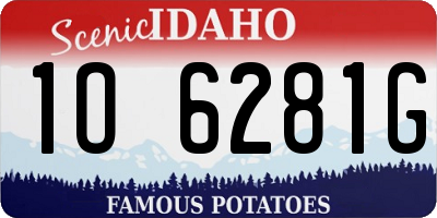 ID license plate 1O6281G