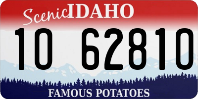 ID license plate 1O6281O
