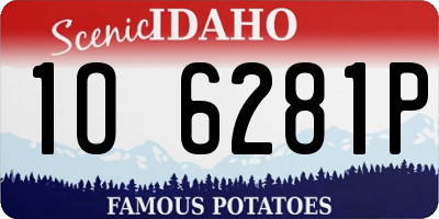 ID license plate 1O6281P