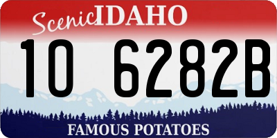 ID license plate 1O6282B
