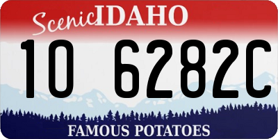 ID license plate 1O6282C