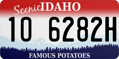 ID license plate 1O6282H