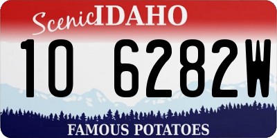 ID license plate 1O6282W