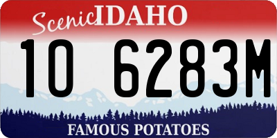 ID license plate 1O6283M