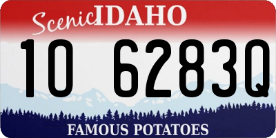 ID license plate 1O6283Q