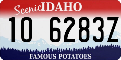 ID license plate 1O6283Z